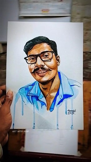 Watercolor Portrait Magic in Minutes #WatercolorPortrait #WatercolorArt #PortraitPainting