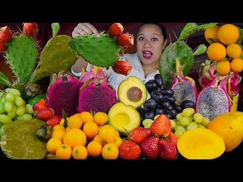 Eating Cactus for the First Time 🌵😲 | Exotic Fruits Mukbang