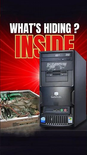 Inside a Dusty Gateway Core 2 Duo from Windows XP Era.