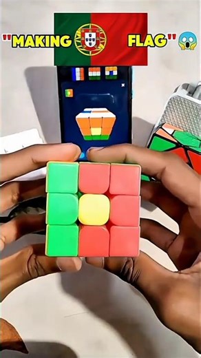 Making "Portugal Flag🇵🇹" By Using Ai😱#rubikscube#flag