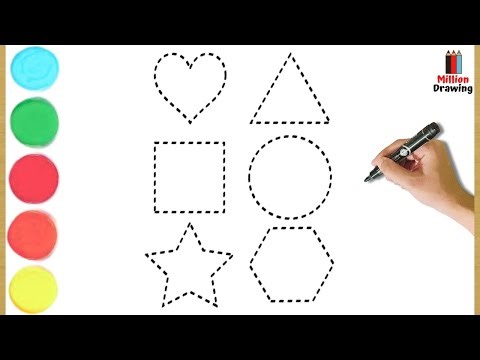 How To Draw Easy Shape Drawing and Toddlers_ Child Art| Shapes Song Kindergarten Learning Videos#508