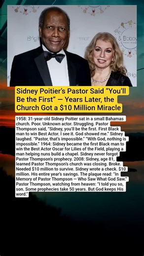 A Pastor Predicted Sidney Poitier’s Oscar—50 Years Later the Actor Returned With a $10 Million
