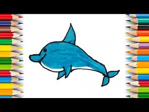 Dolphin Art step by step from this tutorial| learn how to draw a dolphin|