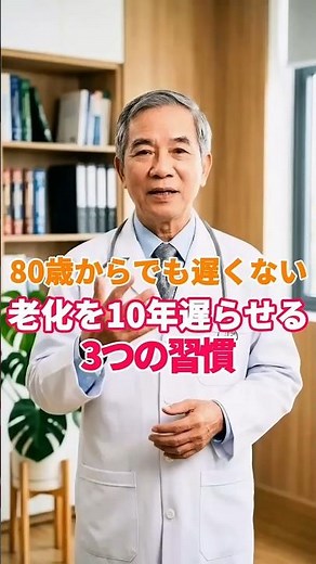 80歳からでも遅くない｜老化を10年遅らせる3つの習慣｜健康寿命