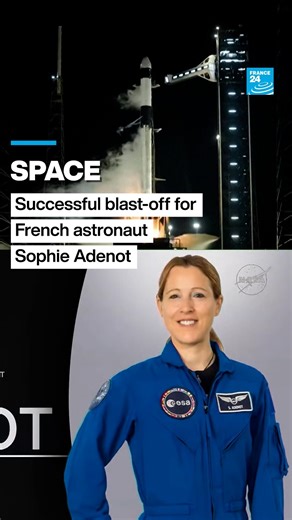👨‍🚀Four astronauts blasted off from Cape Canaveral on Friday on a 34-hour space flight to the International Space Station. 🇫🇷Among them is Sophie Adenot, who becomes just the second Frenchwoman to head into space after Claudie Haigneré achieved the feat in 1996 and 2001. Watch the video for more ▶️ | FRANCE 24 English