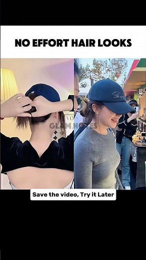 Cap Hairstyle Hack 🧢 Easy Low Bun Under Cap | Quick Everyday Look #capstyle #bunhairstyle