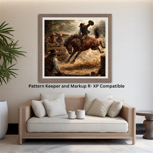 Rodeo, Rodeo Cross Stitch Chart, Modern Counted Pattern, Digital Download - Etsy UK