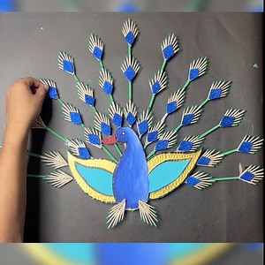 965K views · 6.1K reactions | Match sticks reusing idea _ Beautiful peacock DIY #crafts #diy #reuse | Deep's CRAFT | Facebook