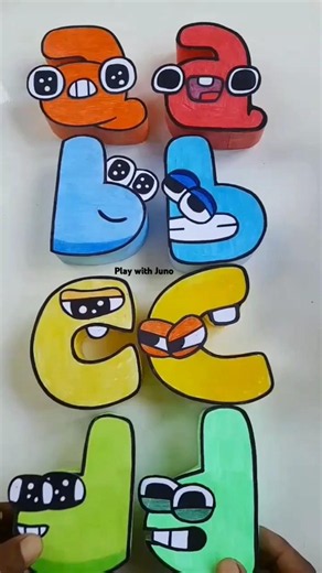 Lowercase English Alphabet Lore abcd VS Lowercase French Alphabet Lore #craft #papercrafts #alphabet