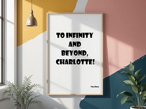 Custom Name Quote Poster | to Infinity and Beyond Printable Wall Art | Personalised Digital Download | Viral Movie Quote Gift Decor Print - Etsy