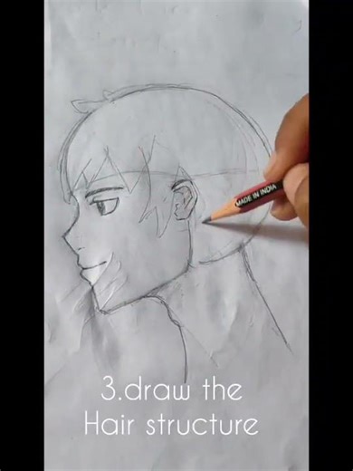 How to Draw Hair (Side View) ✍️ #shorts