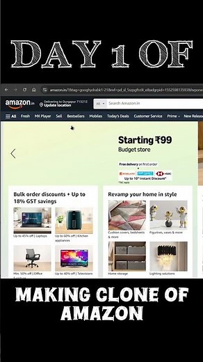 DAY 1 OF MAKING CLONE OF AMAZON