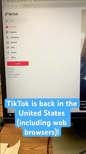 How to access TikTok on a web browser. #tiktok #TikTokIsBack #tiktokunitedstates