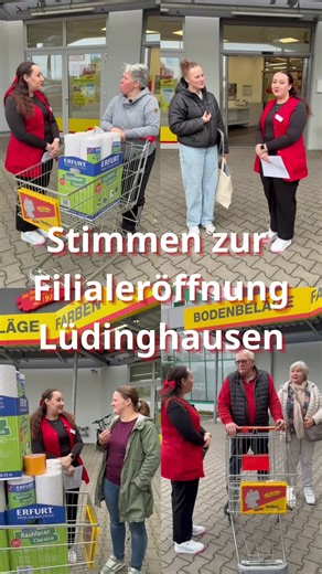 🎉 Seit heute gibt es tedox auch in Lüdinghausen! Unsere neue Filiale hat ihre Türen geöffnet – und wir haben direkt die ersten Eindrücke unserer Kunden eingefangen. 🛒✨ Hier sind die Stimmen vom Eröffnungstag! 💬 #tedox #lüdinghausen #neueröffnung #kunden #filiale | tedox - Der Renovierungs-Discounter