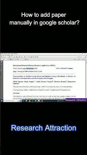 How to add paper manually in google scholar?
