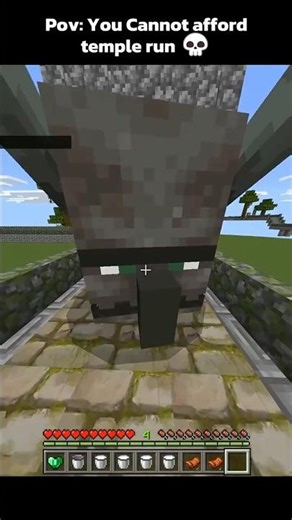 Minecraft Temple Run 😭 #minecraft