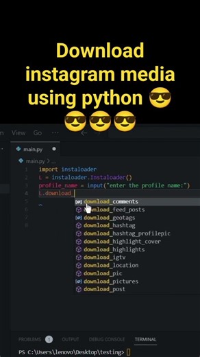 How to download Instagram videos using Python 🤯💥💥 #coding #python