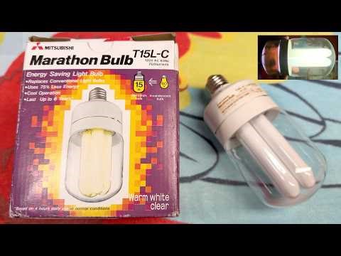 Rare Mitsubishi Marathon Clear Preheat Compact Fluorescent Light Bulb!