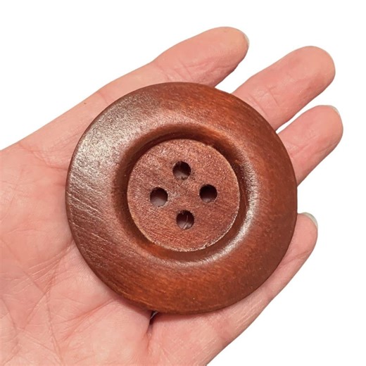 Giant Dark Brown Wooden Buttons: 6cm Costume Accessory (pack of 2) - Etsy UK