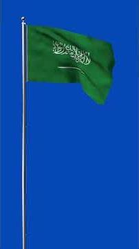 SAUDI ARABIA FLAG ANIMATION GREEN SCREEN (4K LOOP VIDEO)