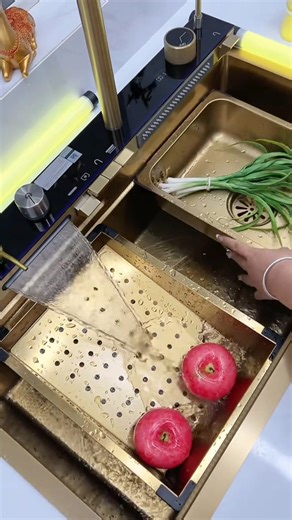 13K views · 162 reactions |  Enhance Your Cooking Space with a Multifunctional Kitchen Sink  Bring cutting-edge design and maximum functionality to your kitchen with a multifunctional sink perfect for prepping, cleaning, and more! #KitchenEssentials #MultifunctionalDesign #KitchenUpgrades #SmartKitchen #HomeInspiration | Home Kitchen Supplies | Facebook