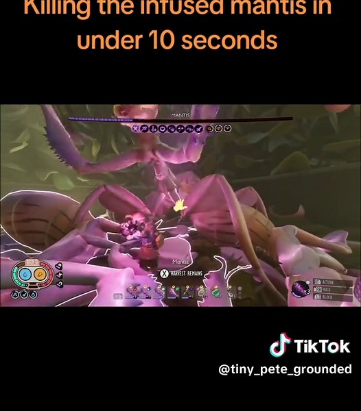 Defeating the Infused Mantis in Grounded Game Fast