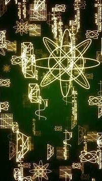 Basic math equations and 3formulas, chalk #lettering on school green #chalkboard loop background.