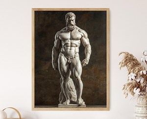 Farnese Hercules Hellenistic Art Print, Powerful Figure - Etsy