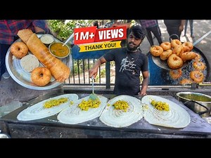 Early Morning Breakfast in Anna Durga Dosa | South Indian Food Tour | Street Food India