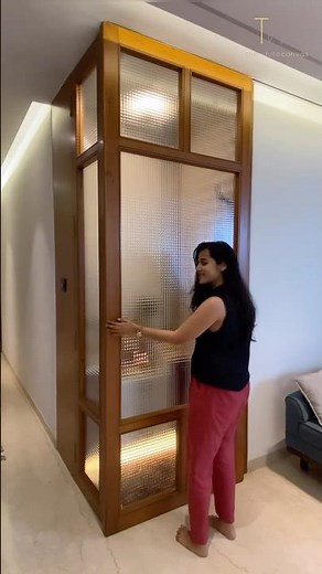 Temple sliding door design #interiormaster #glasspartition #interior444 #homedecor