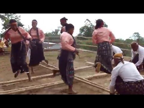 traditional stick dance at Melo Village