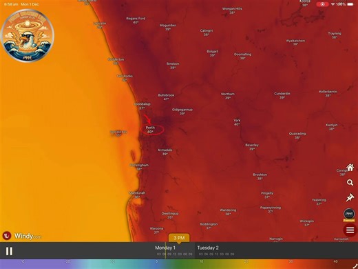 The big question!? Will it hit 40 degrees today? Which Model will win? Access-C (The model in this video) is showing 40 degrees from around 12pm with the Seabreeze not kicking in until late afternoon. Euro Model is showing 37 degrees GFS is showing a beautiful 33 degrees! | Perth Weather Live