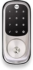 Yale Assure Smart Lock Touchscreen (Amazon Key Edition – Amazon Cloud Cam Required), Works with Amazon Alexa in Satin Nickel (YRD226AZ)