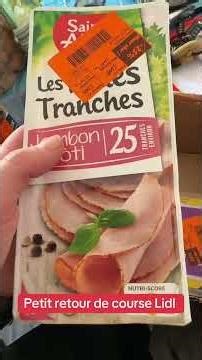 Petit retour de course Lidl