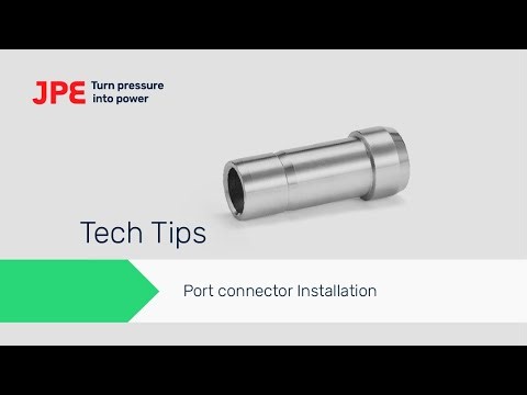 JPE Tech Tips | Port connector Installation