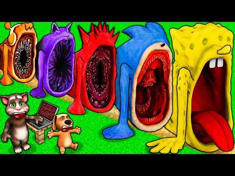 SECRET UPGRADE of SEA EATER MONSTERS vs TITAN BOSSES and CAMERA MAN TEAM in MINECRAFT animation