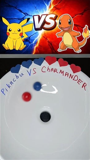 Pikachu ⚡ vs Charmander 🔥 Who will win this epic ball showdown? Watch till the last second! 🎯