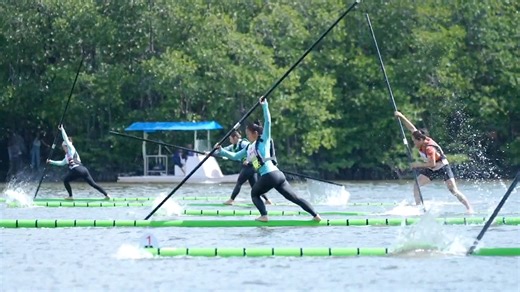Single bamboo drifting races, a unique and thrilling competition, has grabbed the attention of many at the ongoing 12th National Traditional Games of Ethnic Minorities of China, in Sanya, Hainan. Drifting on a single bamboo pole was once a means of transportation, originating from northern Guizhou Province. In Today, this ancient practice has evolved into a sport where competitors must balance on their poles as they race at high speeds. #ColorfulChina #Heritage #ChinaTravel https://news.cgtn.com