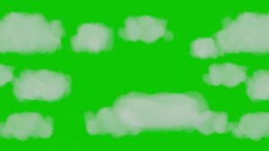 Download Clouds Passing Loop Animation on Green Background for free
