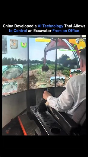 AI | Tech | Business 👇🏻 on Instagram: "🚜 AI Excavators Are Redefining Construction Work Some construction companies are now using AI powered excavators with no operator inside the cab. Instead of sitting in heat, dust, and constant noise, workers control these machines from a cool, air conditioned office. High resolution cameras, advanced sensors, and automation systems guide every movement. The excavator digs, lifts, and grades with extreme precision while no one rides inside the machine. Th
