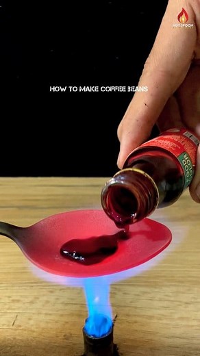 How to make Coffee Beans 😱 #satisfyingvideo #experiment #foryou #fyp | Hot Spoon Experiments