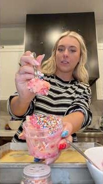 good thing I dropped the raspberries 🤪😋🍰 #baking #DIY making dot cakes for a baby shower