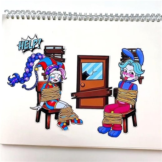 Lily Lovebraids & Rory Poopy Playtime 5 Sticker Book DIY #poppyplaytime #stickerbook #diy