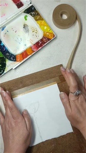 What Is Gummed Tape? | Strong Watercolor Paper Stretching Technique 🎨33