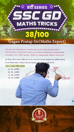 38) SSC GD 2026 Maths Tricks वर्दी Series 🔥 Gagan Pratap Sir #ssc #gd