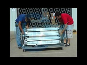Explosion Proof Fluorescent Lights - 4 foot - 4 Lamp - for Paint Booths on Cart with Wheels