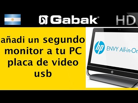 Como conectar segundo monitor all in one PC adaptador vga a usb