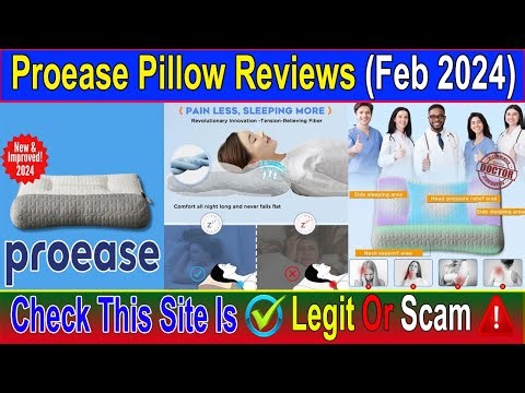 Proease Pillow Reviews (Feb 2024) Watch the Video & Know Scam or Legit? ! Scam Advice
