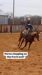 If your horse is heavy on the front end in the stop, simply take the front end away in the stop and they will learn not to depend on the front end being there and shift the weight to the hind end. #horsetraining #horseriding #horsetrainingtips #horselife #horsetrainer #horsetrainingvideos #coltstarting #cuttinghorse | HORSEpro.tv