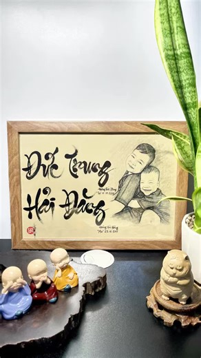 Tranh cho bé Đức Trung và Hải Đăng #thuphap #art #xuhuong #ductrung #haidang